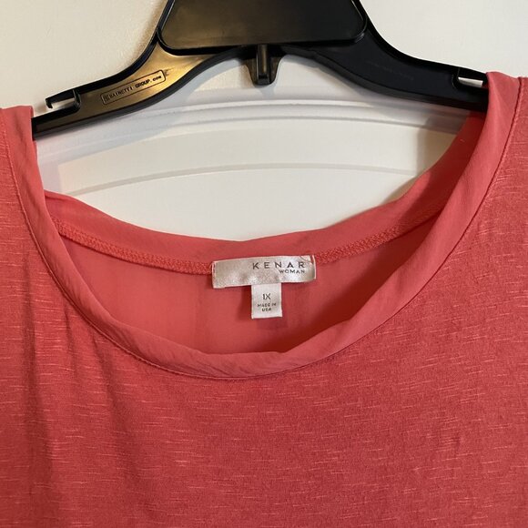 Kenar Woman Orange Knit Top or Tee - Size 1X - Feather weight - Picture 3 of 4